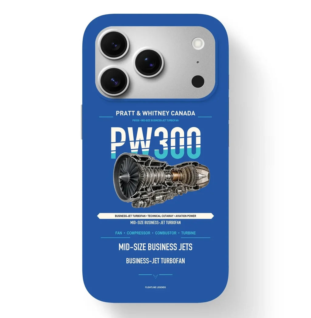 PW300 Case design on blue iphone case