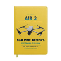 Thumbnail for DJI Air 3 design on yellow notebook