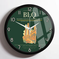 Thumbnail for Bologna Guglielmo Marconi Airport BLQ Wall-Clock Framed - Dark Green