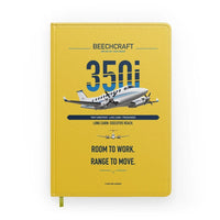Thumbnail for Beechcraft King Air 350i design on yellow notebook
