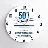 Thumbnail for Cessna 501 Citation I SP design on white no frame wall clock
