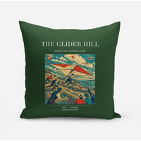 Thumbnail for VINTAGE G4013 - The Glider Hill - Designed Pillows design on darkgreen