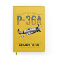 Thumbnail for P-36A Hawk design on yellow notebook