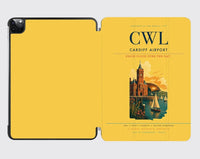 Thumbnail for Cardiff Airport (CWL) design on yellow ipad tablet case