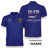 Thumbnail for EA-37B Compass Call design on blue+name double-side polo t-shirt, double-side print