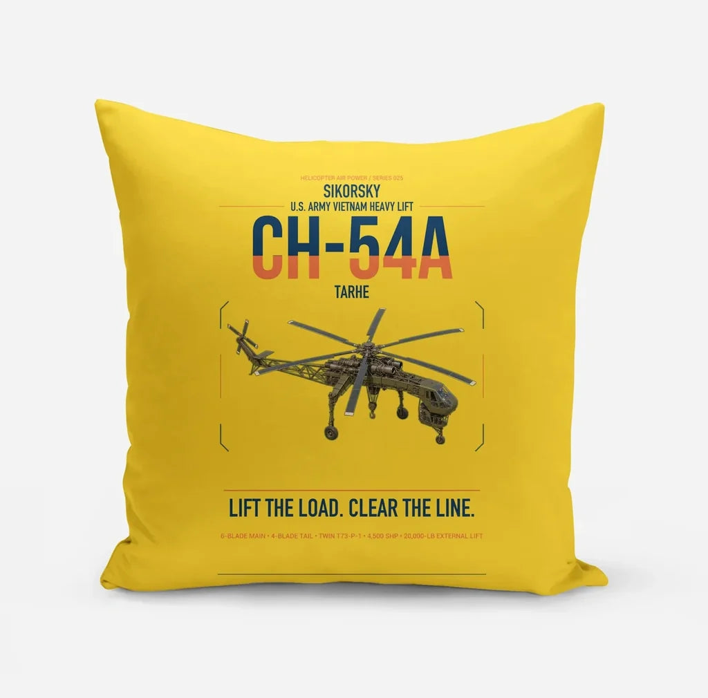 Sikorsky CH-54A Tarhe design on yellow pillow