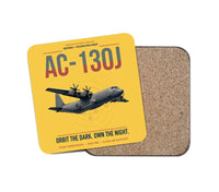 Thumbnail for AC-130J Ghostrider design on yellow 1 piece coaster
