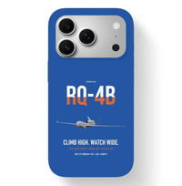 Thumbnail for RQ-4B Global Hawk design on blue magsafe iphone case, for iPhone 17 Pro