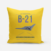 Thumbnail for B-21 Raider design on yellow pillow