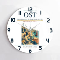 Thumbnail for Ostend-Bruges International Airport (OST) design on white no frame wall clock