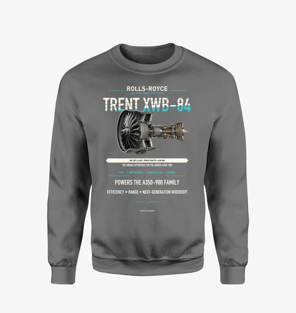TRENT XWB-84 design on gray sweatshirt