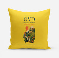 Thumbnail for Asturias Airport (OVD) design on yellow pillow