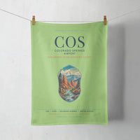 Thumbnail for Colorado Springs Airport (COS) design on light green towel