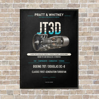 Thumbnail for JT3D vertical canvas print - framed - black background
