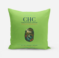 Thumbnail for Christchurch Airport (CHC) design on light green pillow