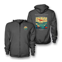 Thumbnail for VINTAGE G4257 - The Dead Stick Contest - Premium Zipped Hoodie design on darkgray
