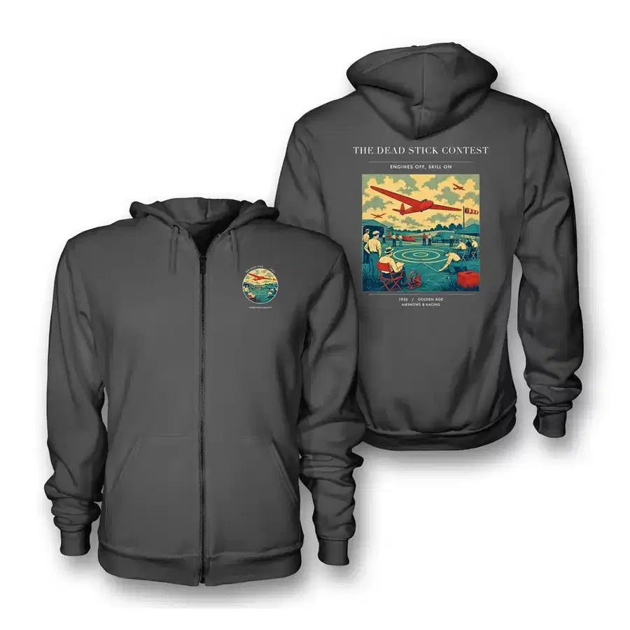 VINTAGE G4257 - The Dead Stick Contest - Premium Zipped Hoodie design on darkgray