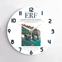 Thumbnail for Erfurt-Weimar Airport (ERF) design on white no frame wall clock