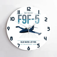 Thumbnail for F9F-5 Panther design on white no frame wall clock