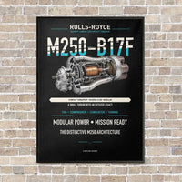 Thumbnail for M250-B17F vertical canvas print - framed - black background