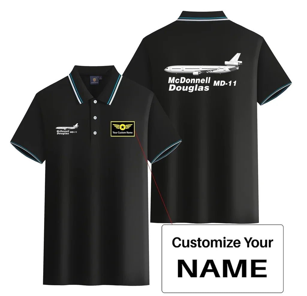 Customisable McDonnell Douglas MD-11 Polo Shirt - view 3