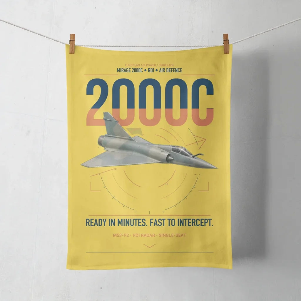 Dassault Mirage 2000C RDI design on yellow towel