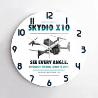 Thumbnail for Skydio X10 design on white no frame wall clock