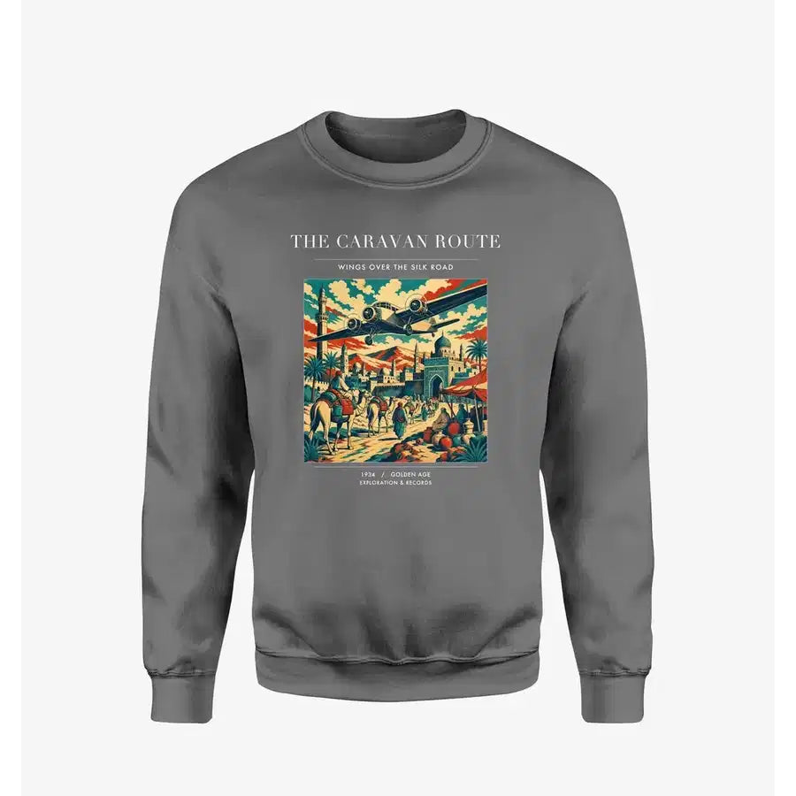 VINTAGE G4040 - The Caravan Route - Designed Sweatshirts design on gray