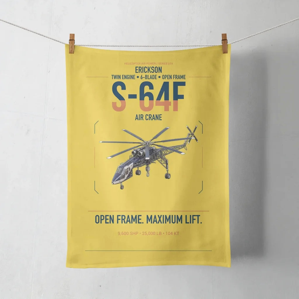 Erickson S-64F Air Crane design on yellow towel