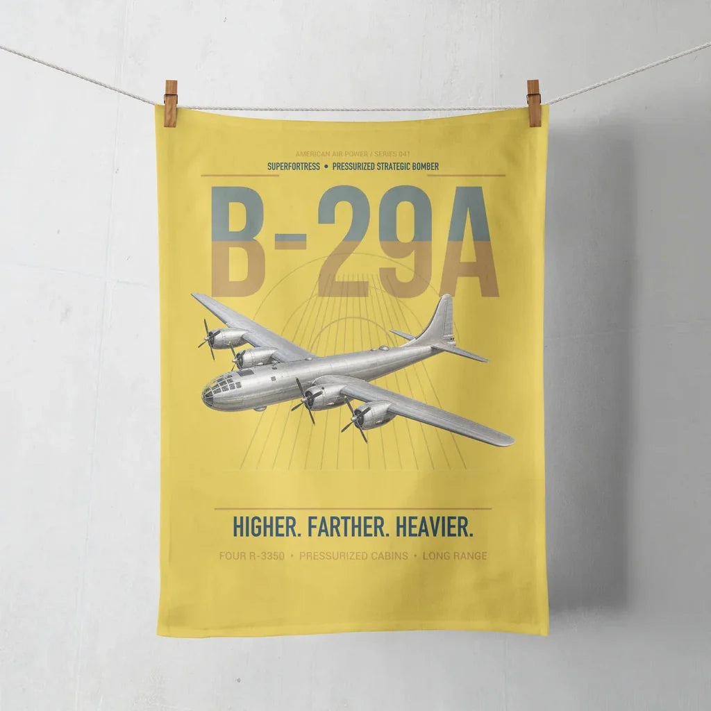B-29A Superfortress design on yellow towel