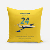 Thumbnail for Bombardier Learjet 24 design on yellow pillow