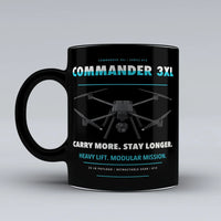 Thumbnail for Commander 3XL Mug design on black draganfly
