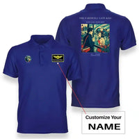 Thumbnail for VINTAGE G4380 - The Farewell Gate Kiss - Double-Side Polo T-Shirt design on blue+name