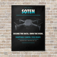 Thumbnail for ACSL SOTEN vertical canvas print - framed - black background