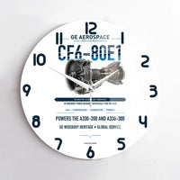 Thumbnail for CF6-80E1 design on white no frame wall clock