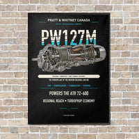 Thumbnail for PW127M vertical canvas print - framed - black background