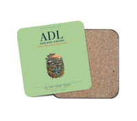 Thumbnail for Adelaide Airport (ADL) design on light green 1 piece coaster