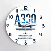 Thumbnail for Airbus A330-200P2F design on white no frame wall clock
