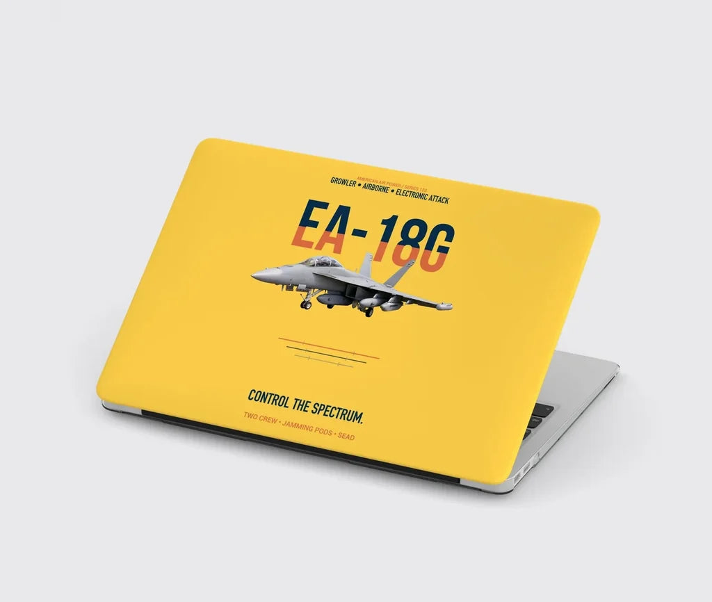 EA-18G Growler Control The Spectrum design on yellow MacBook case