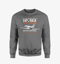 Thumbnail for UC-35A Citation Ultra Rapid Utility Airlift design on gray sweatshirt