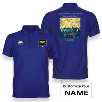 Thumbnail for VINTAGE G4504 - The Searchlight Choir - Double-Side Polo T-Shirt design on blue+name
