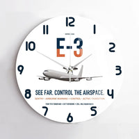 Thumbnail for E-3 Sentry AWACS design on white no frame wall clock