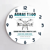 Thumbnail for DJI Agras T100 design on white no frame wall clock