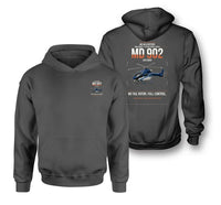 Thumbnail for MD Helicopters MD 902 Explorer design on dark gray double-side hoodie, double-side print