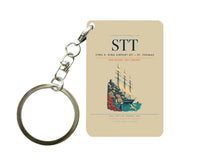 Thumbnail for Cyril E. King Airport (STT) design on beige key chain