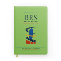 Thumbnail for Bristol Airport (BRS) design on light green notebook