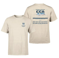 Thumbnail for Cessna Citation 550 - Citation II design on beige double-side t-shirt, double-side print