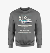 Thumbnail for Cessna Citation XLSPlus design on gray sweatshirt