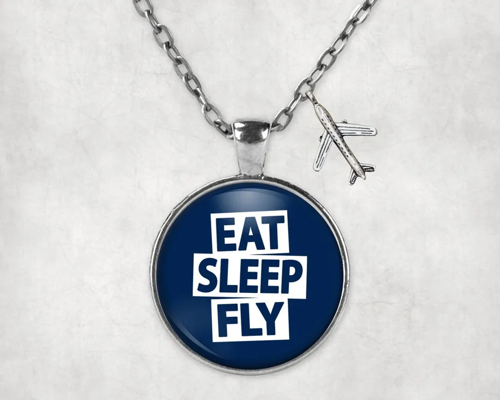 Eat Sleep Fly Necklace - view 3