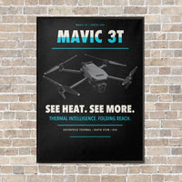 Thumbnail for DJI Mavic 3 Thermal vertical canvas print - framed - black background